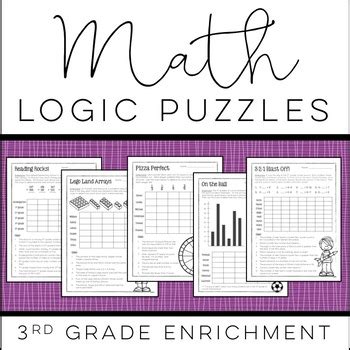 Here's a cool math game for 3rd grade you can print off to brush up on division facts. Math Logic Puzzles - 3rd grade Enrichment by Christy Howe | TpT