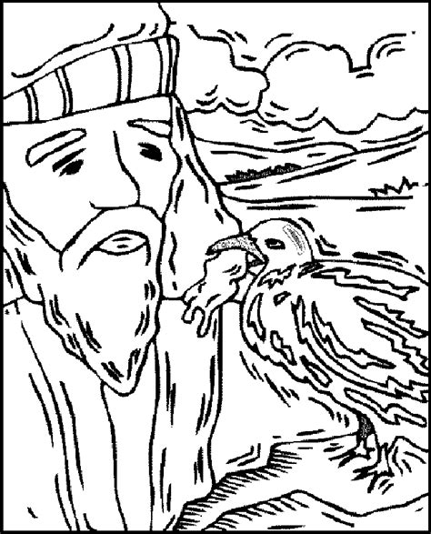 Coloring pages for each child in your class. Elijah Fed By Ravens Coloring Page Sketch Coloring Page