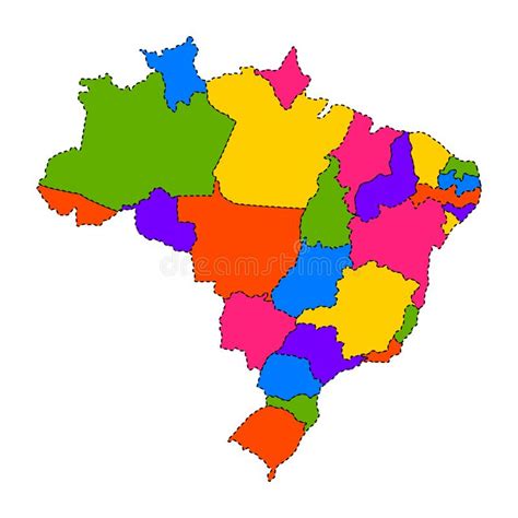mapa político del brasil ilustración del vector ilustración de tropical 111787576