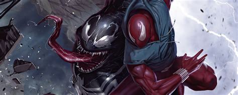 2560x1024 Resolution Spider Man Vs Venom Comic Art Marvel 2560x1024