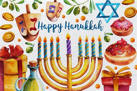 Happy Hanukkah ~ Illustrations ~ Creative Market
