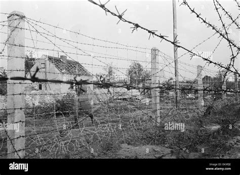 Views Of The Berlin Wall With Soldiers Patrolling October 1961 Stock