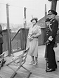 [Photo] Queen Elizabeth and Vice Admiral J. A. G. Troup on the bridge ...