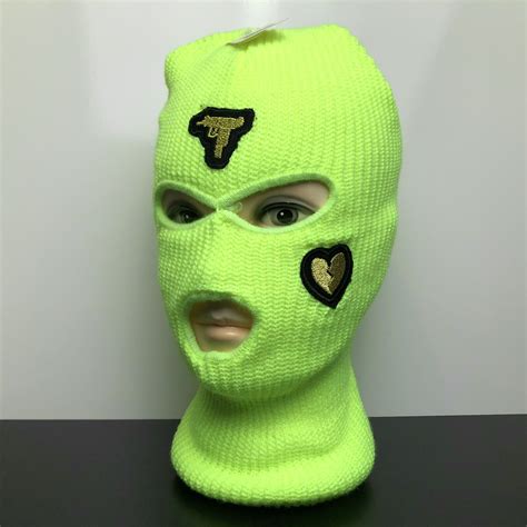 3 Hole Full Face Ski Mask Embroider Custom Patch Balaclava Designer