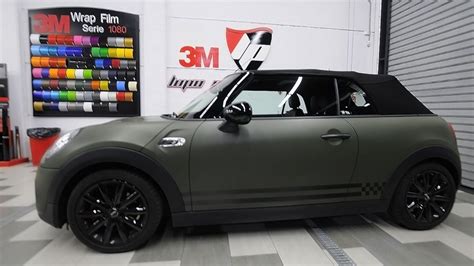 Mini Cooper Verde Militar Full Wrap En Vinilo Adhesivo 3m Serie 1080