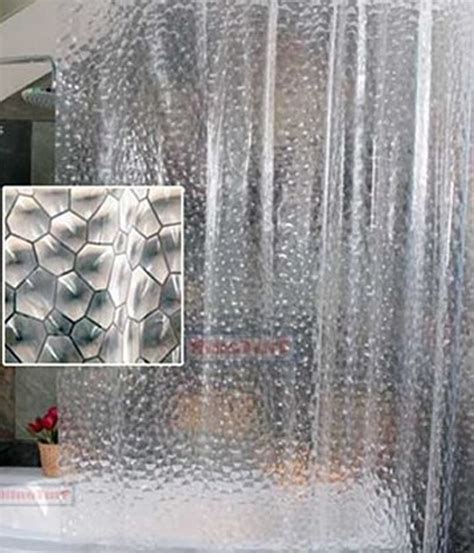 PEVA 3D Translucence Shower Curtains Moldproof Waterproof Bathroom