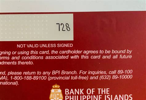 As shown below, the card verification number (cvv) is the last three digit number printed on the signature panel located on the back of your card. This is your BPI debit card CVV code
