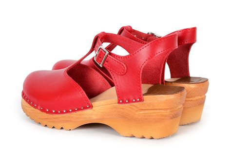 Swedish Clog Sandal Nelly Clogs In Red Troentorp Clogs Sweden