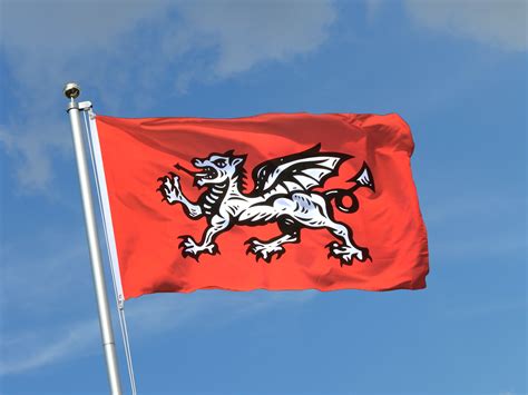 Buy England White Dragon Flag 3x5 Ft 90x150 Cm Royal Flags