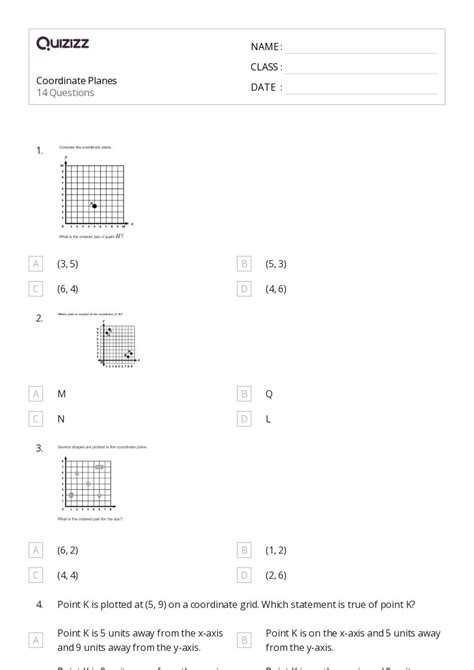 50 Coordinate Planes Worksheets For 4th Class On Quizizz Free