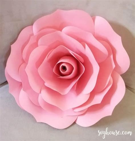How To Make Paper Flowers With Cricut Free Large Flower Template