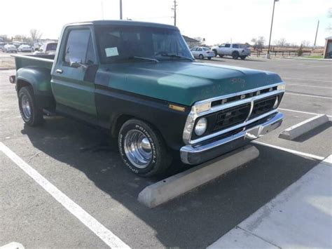 77 Ford F 100 Custom Shortbed Stepside Lowered 4 In Front For Sale