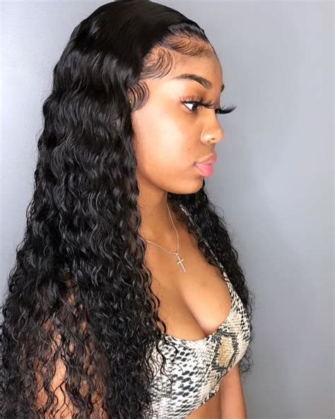 A layered haircut for thick curly hair will not only make your hair beautifully fall on your back and shoulders, but will also define your waves and ringlets. Beautiful Bouncy Curly Weave Water Wave Human Hair Wigs in ...