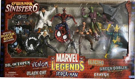 Toys Hobbies Comic Book Heroes Marvel Legends Series Spider Man Vs The Sinister Six Set