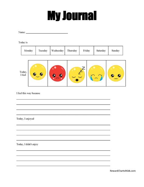 Free Printable Feelings Chart Instant Download