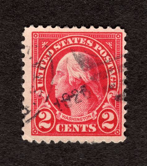 Us Postage Stamp 2 Cent Washington Carmine Red Scott 554 Etsy