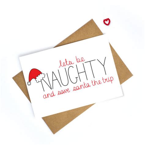 oh behave naughty but nice christmas cards for him