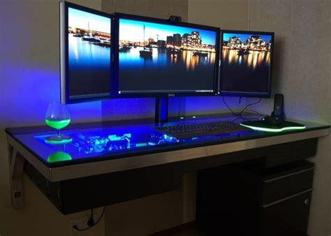 Water Cooled Pc Built Into Desk Walyou