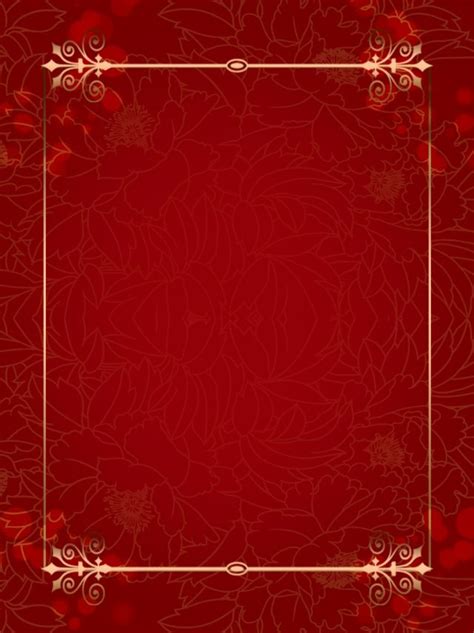 Red Border Background European Pattern Red Background Images