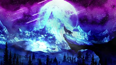 Wolf And Moon Wallpaper