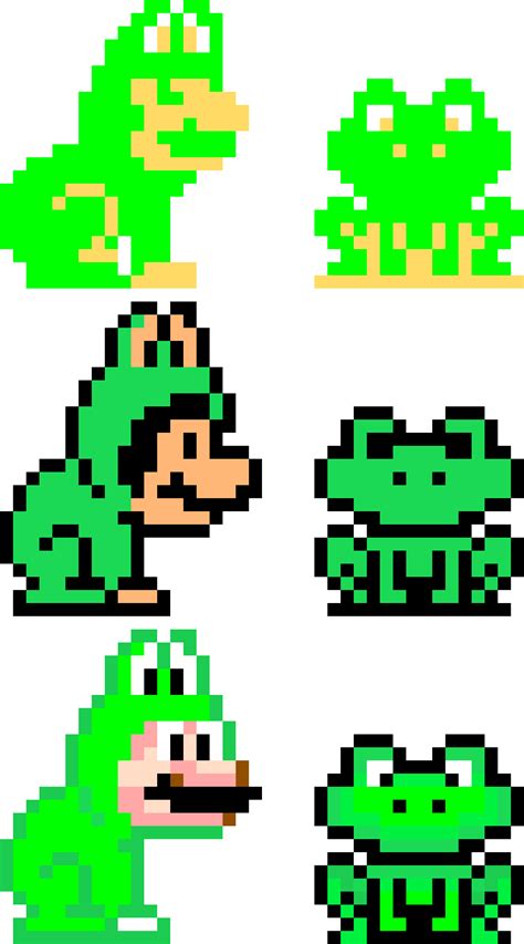 Frog Mario SMB SMB SMW Pixel Art Maker