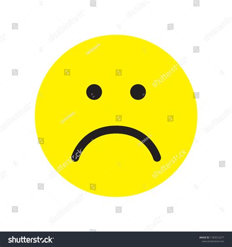 Sad Face Icon Unhappy Face Symbol Stock Vector Royalty Free