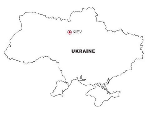 Map Of Ukraine Coloring Color Area