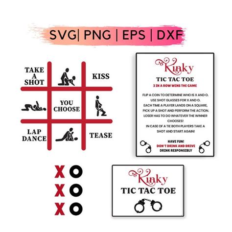 Kinky Tic Tac Toe Svg Dirty Tic Tac Toe Rules Svg Couples Etsy