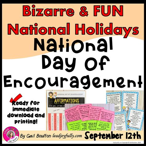 National Day Of Encouragement September 12th Lead Joyfully