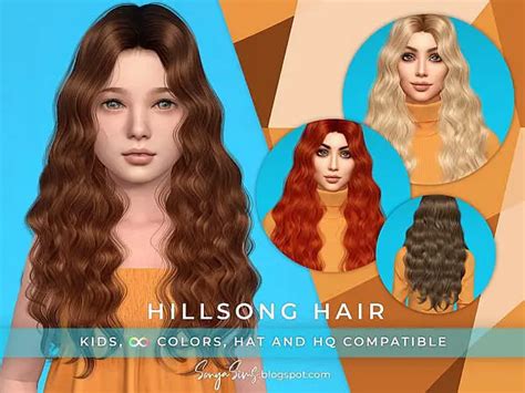 Sonyasims Hillsong Hair For Kids The Sims Resource Sims 4 Hairs