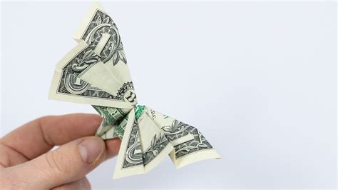 Money Origami Butterfly 🦋 Making A Butterfly Out Of 1 Dollar Bill Youtube