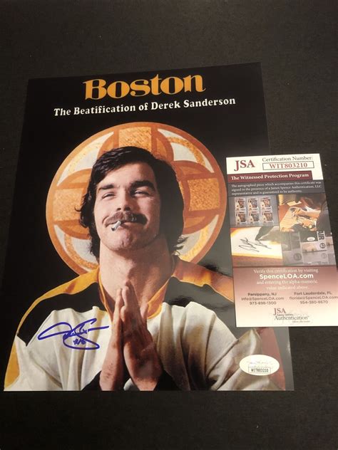 Derek Sanderson Autographed Memorabilia Signed Photo Jersey