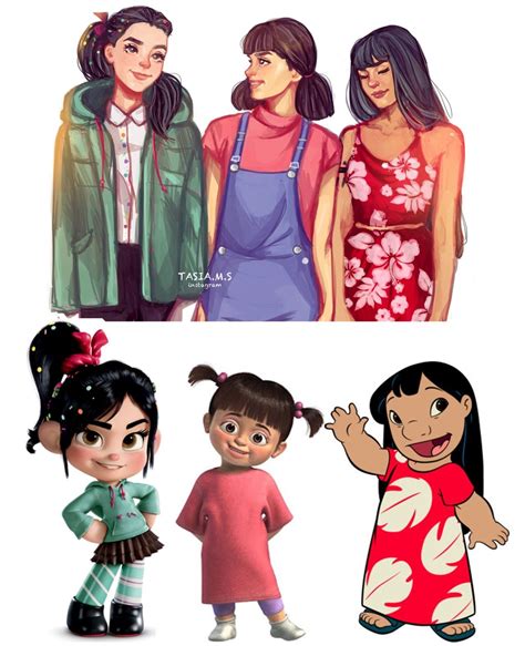 Vanellope Wreck It Ralph Boo Monster Inc And Lilo Lilo And Stitch All Grown Up Disney