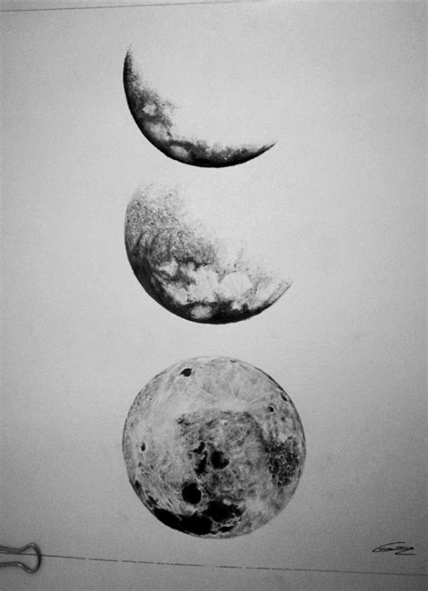 Dibujo Fases De La Luna A Lápiz Pintura De Luna Artistas De Arte