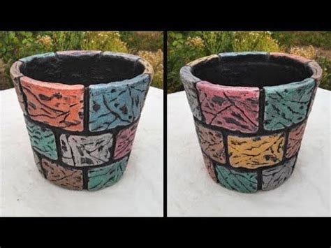 DIY - cement flowerpot ideas. Do-it-yourself beautiful flowerpot made