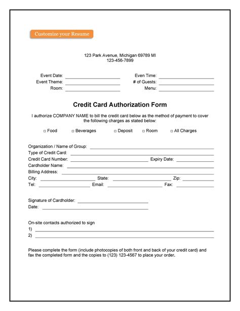 I understand that any changes to the policy that may affect the charge amount will be communicated to the insured only. 43 Credit Card Authorization Forms Templates {Ready-to-Use}