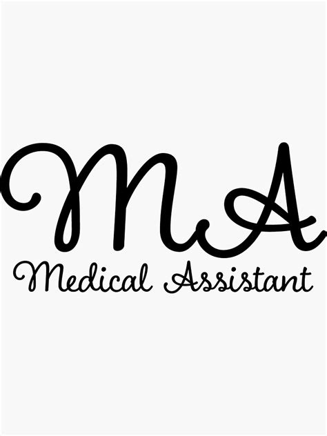 Ma Medical Assistant Sticker By Megnance27 Redbubble