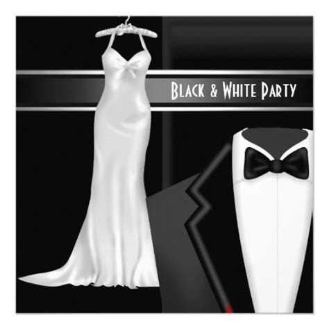 Formal Black And White Party Any Event 525x525 Square Paper