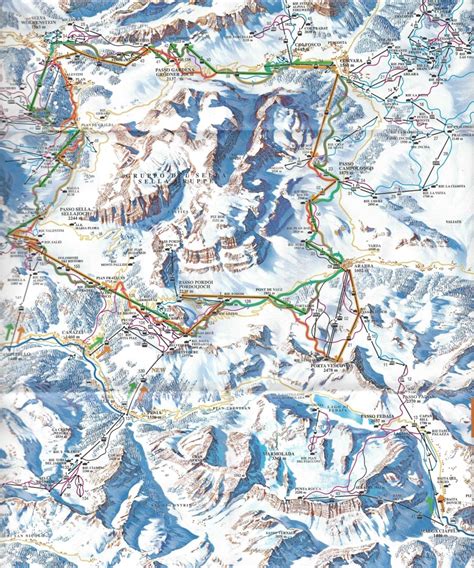 Skiing In Marmolada The Most Longer Slope Of Dolomiti Superski La