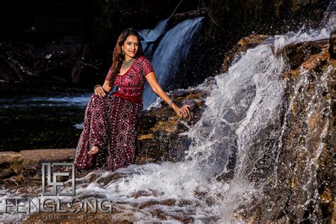 Trash The Saree Suhana And Rajib Waterfall Photo Session Atlanta Indian Pre Wedding