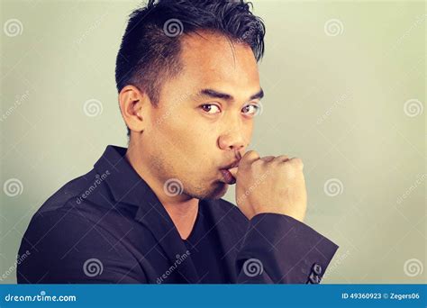 sad asian businessman who sucks his thumb stock image image of expression sucking 49360923