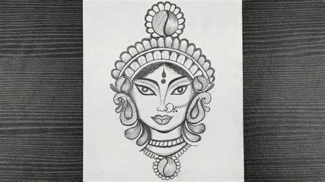 46 Pencil Sketch Simple Easy Drawing Of Durga Maa Jeddmalloch