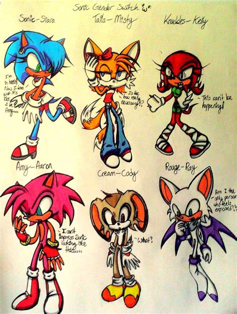 Sonic Gender Switch Hedgehog Art Sonic And Shadow Sonic Fan Characters