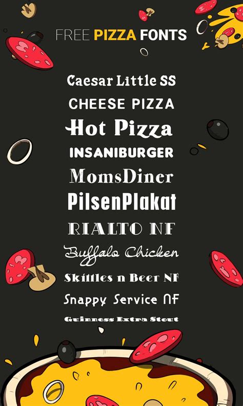 Free Pizza Fonts Blogfree Food Fonts