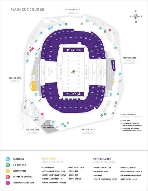 Vikings Us Bank Stadium Seating Chart