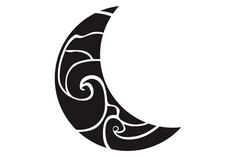 Black Crescent Moon Ornament On Transparent Background 23629524 Png