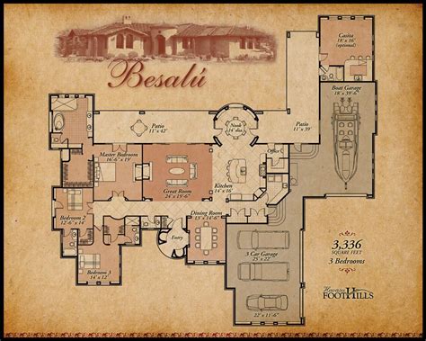 Hacienda style house plans with courtyard mexican hacienda from mexican hacienda style home plans. Hacienda Style Homes Plans | For More Information on This ...