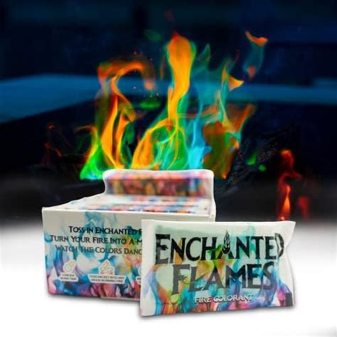 Enchanted Flames Pack Of 12 Fire Changing Color Packets For Campfires