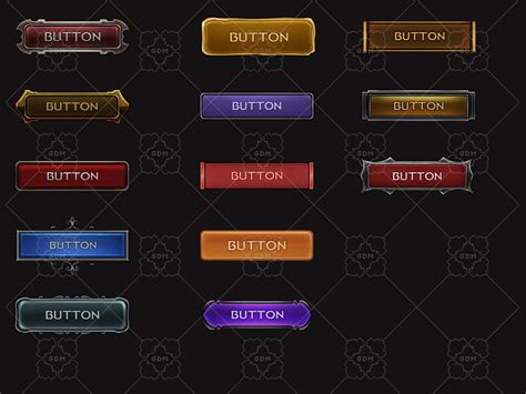 Gothic Rpg Buttons Gamedev Market