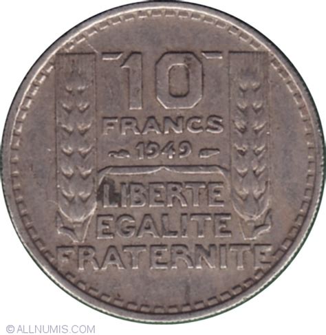 10 Francs 1949 Fourth Republic 1946 1958 France Coin 12641